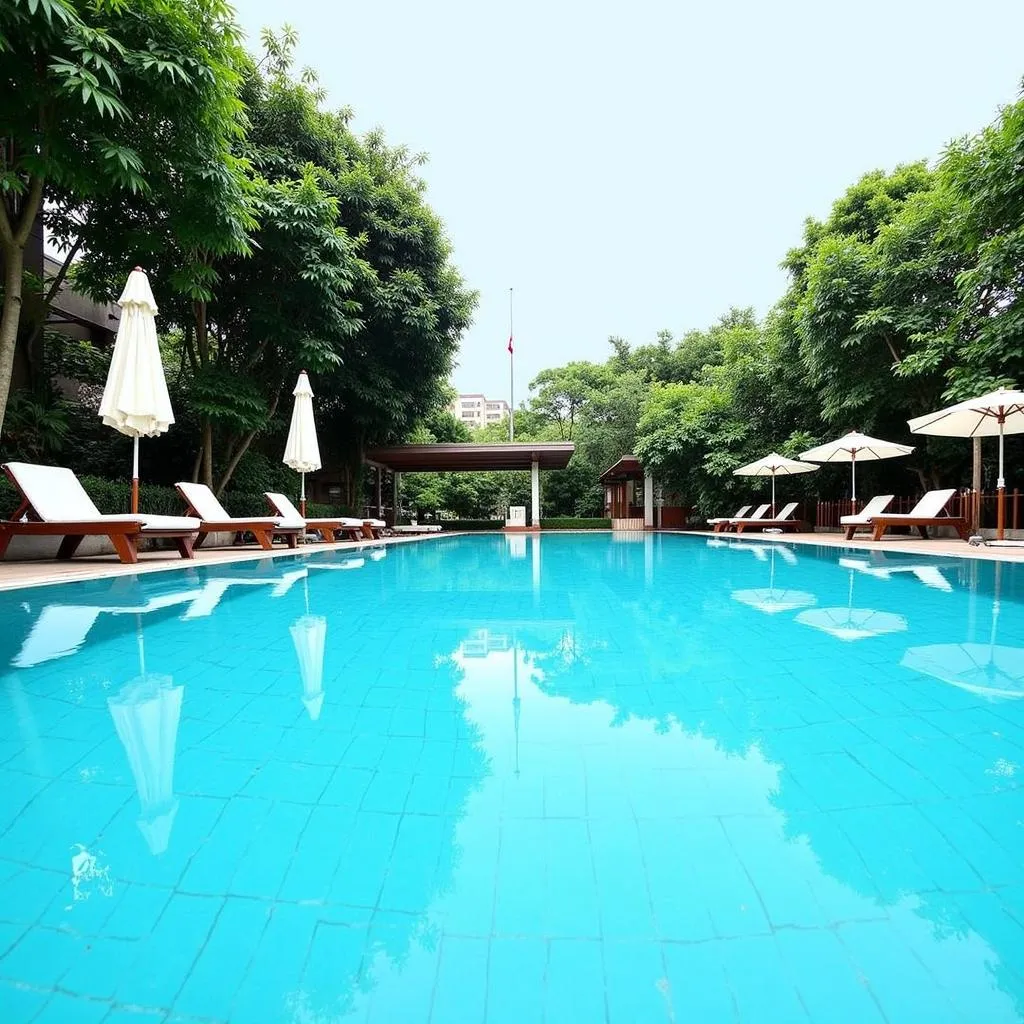 Bể bơi tại 52 Thích Minh Nguyệt Hotel