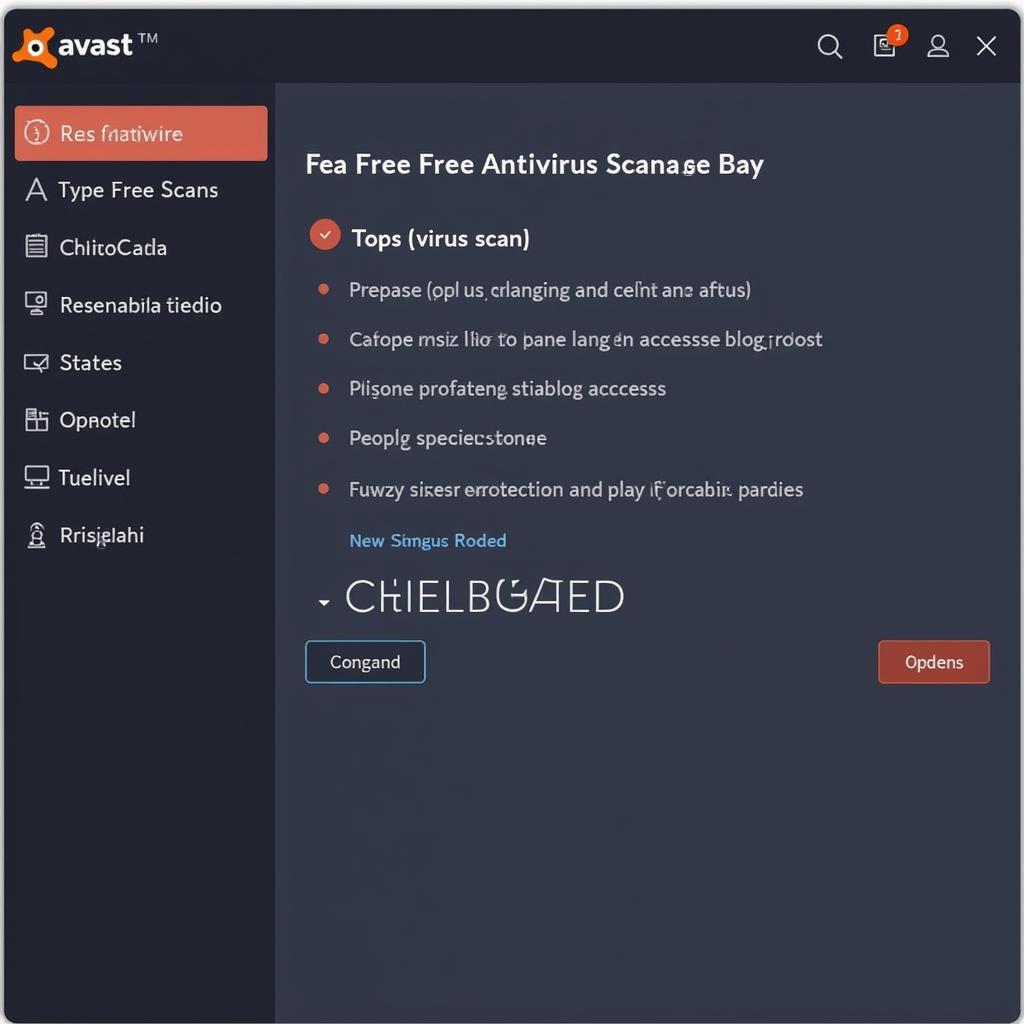 giao diện avast free antivirus