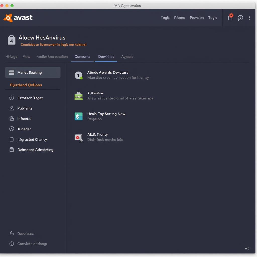 Avast Free Antivirus Interface