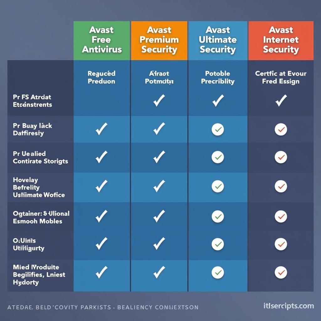 Avast Version Comparison Table