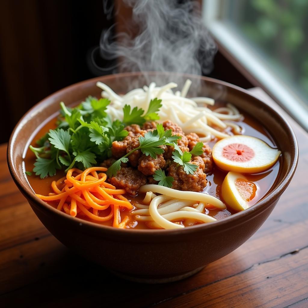 Bát bún baso cáo ngon mắt