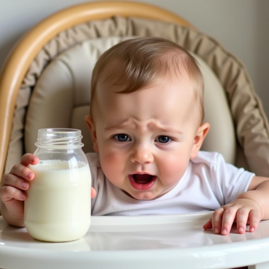 Baby refusing to drink milk