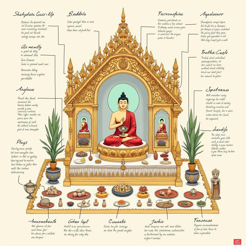 Cách bố trí bàn thờ Phật Thích Ca Mâu Ni