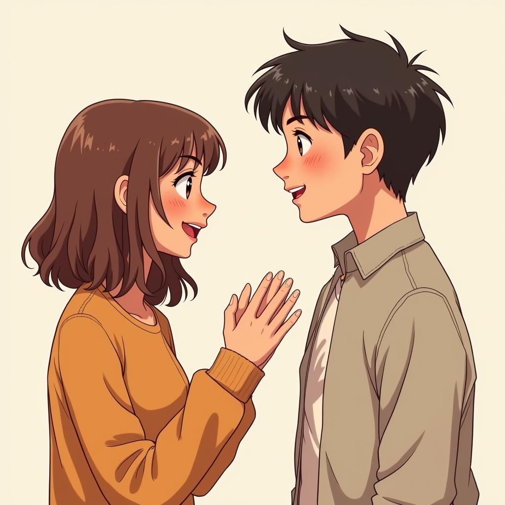 The main couple in the webtoon