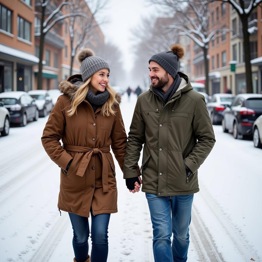 Couple in winter