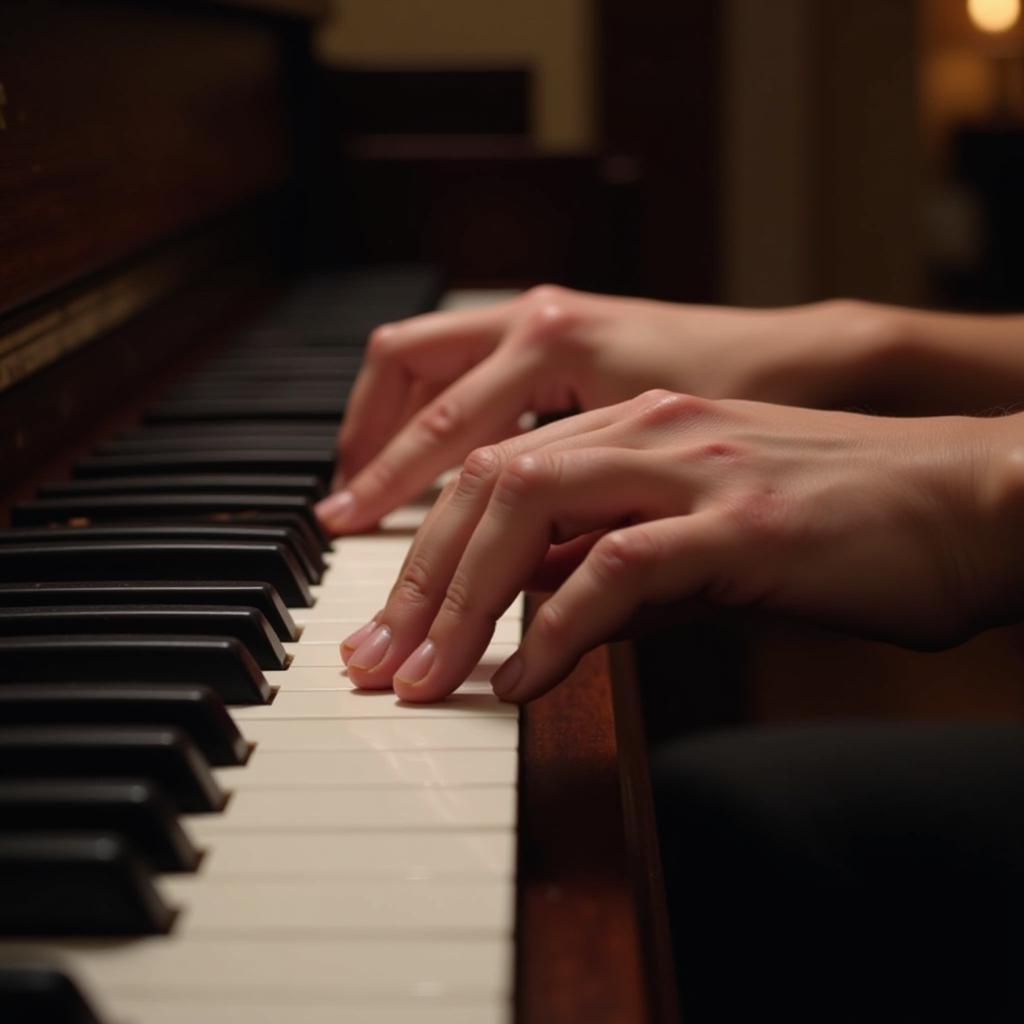 Hình ảnh người đang chơi đàn piano