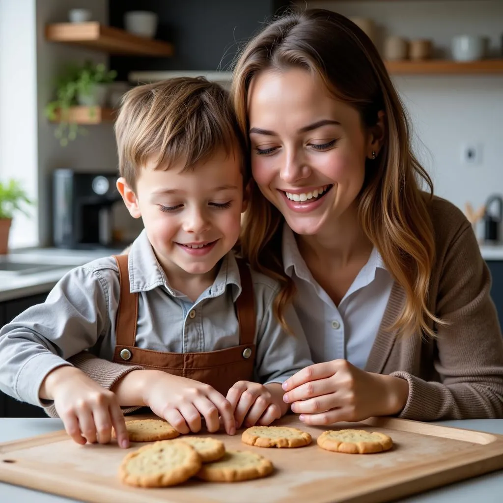 Chia sẻ niềm vui cùng mẹ