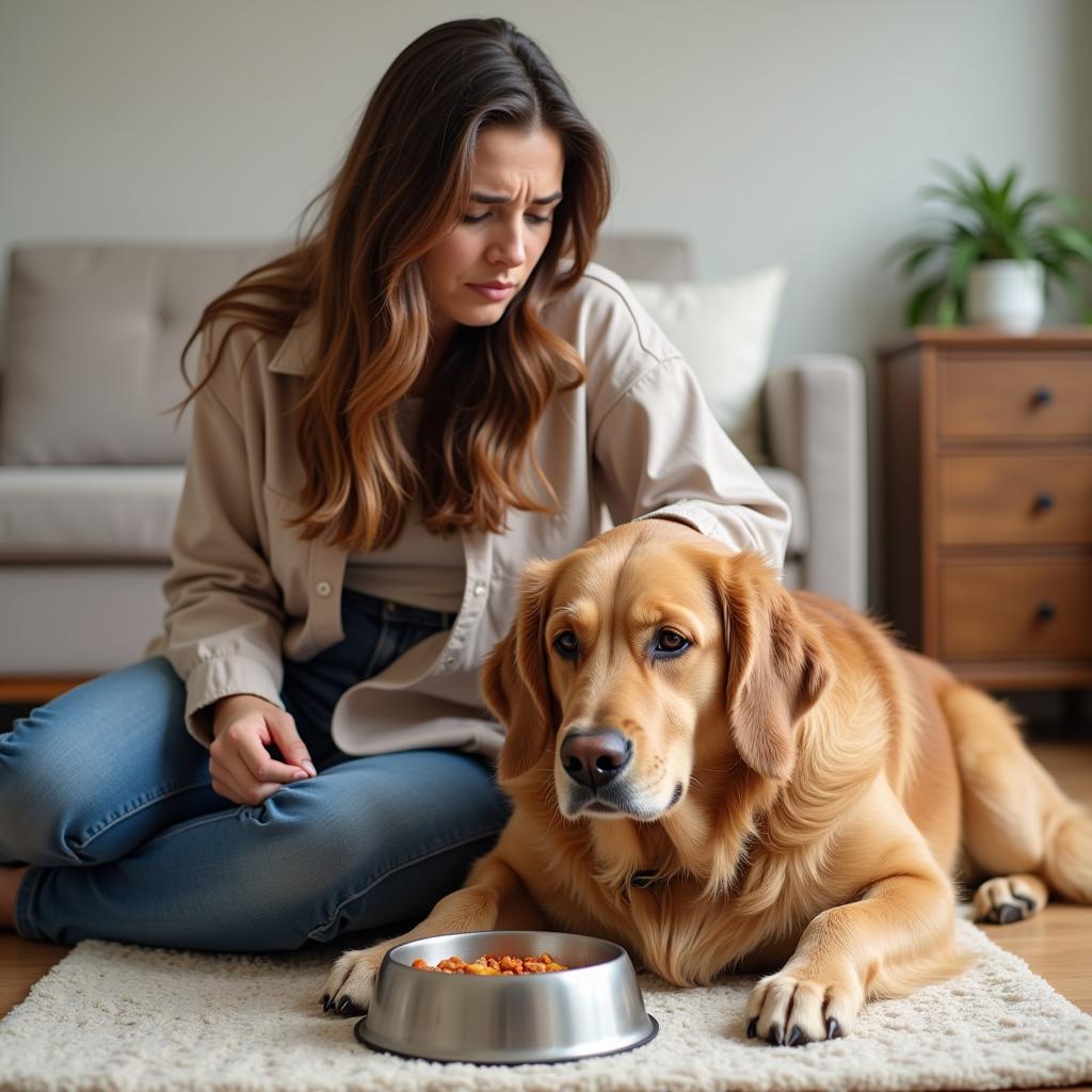 Dog refuses to eat from bowl