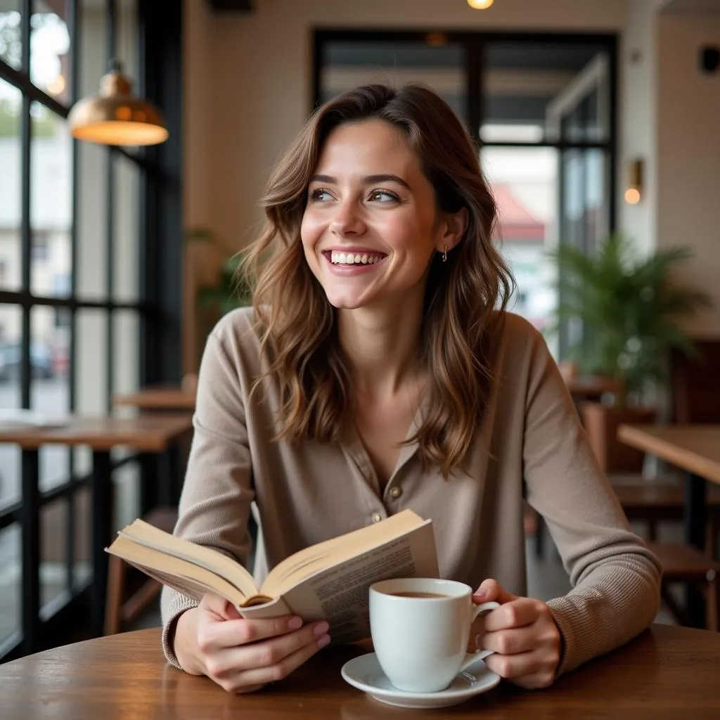 Single woman enjoying her freedom and happiness