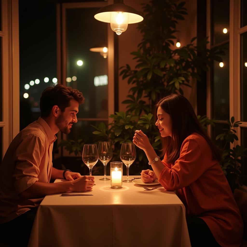 Couple on a romantic date