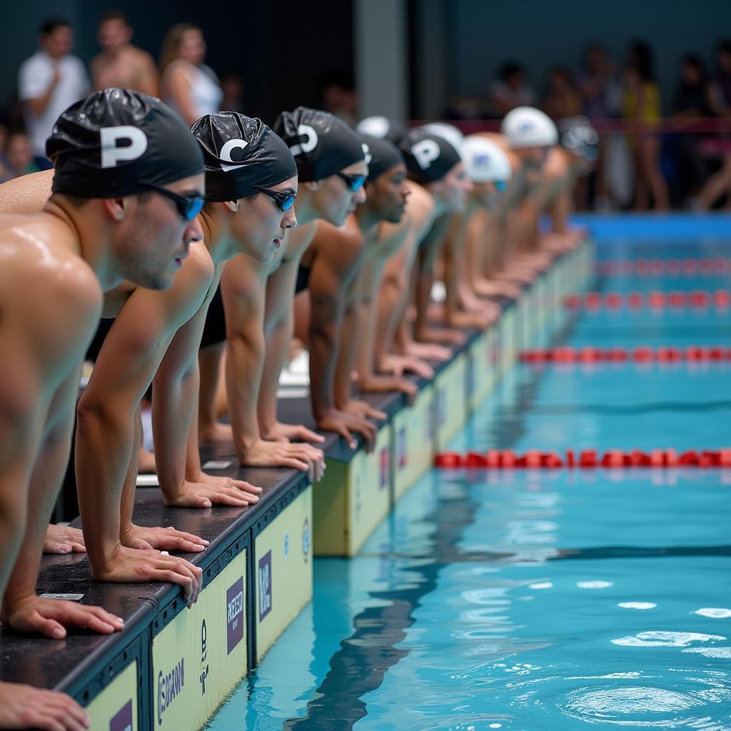 Competitive swimming competition