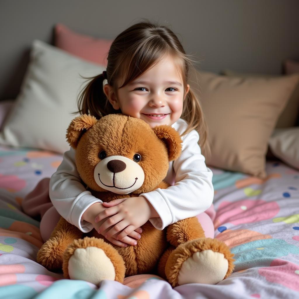 Bé gái và chú gấu bông Teddy