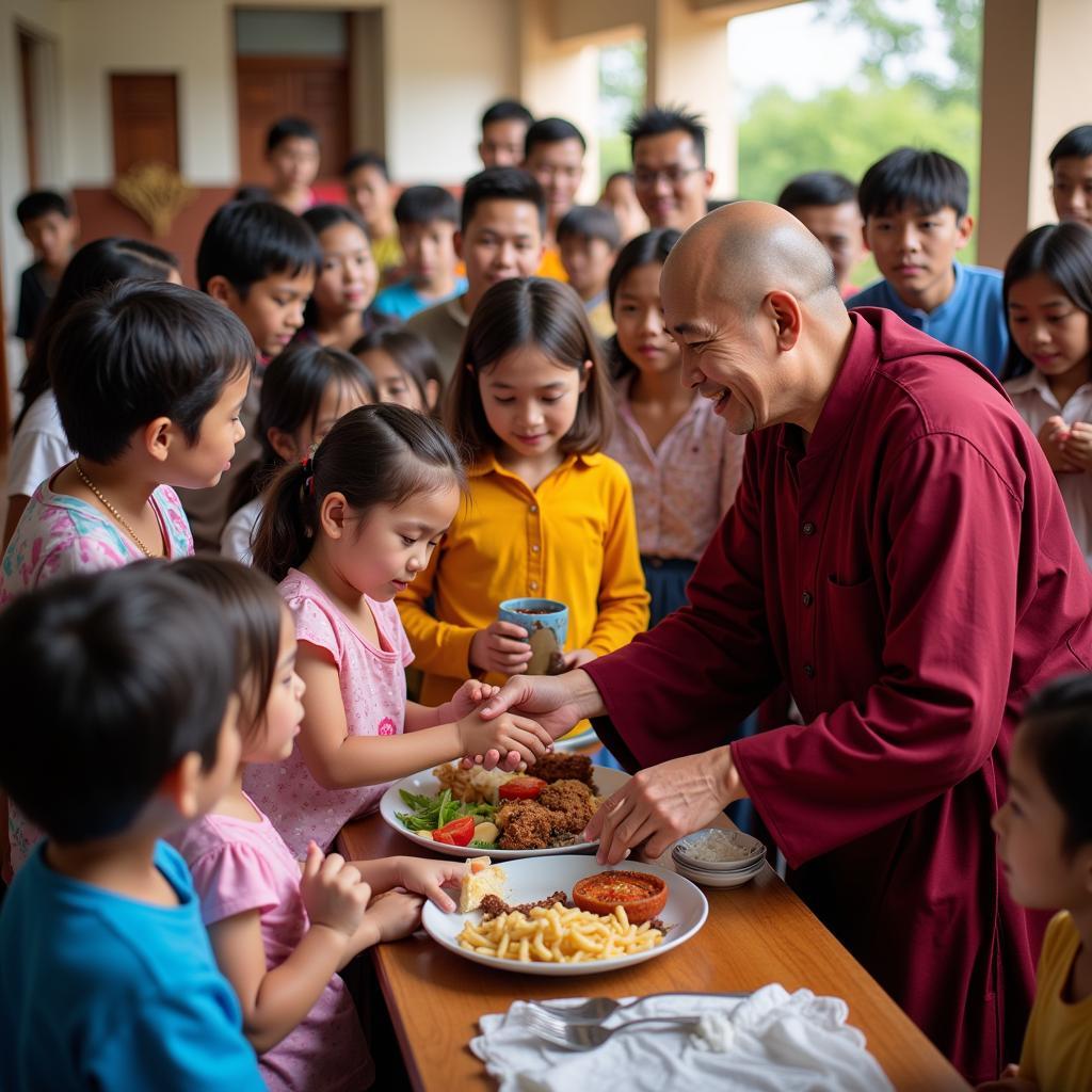 Hòa Thượng Thích Minh Hiền tham gia hoạt động từ thiện