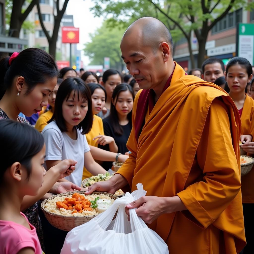 Hòa Thượng Thích Phước Hoàng Tham Gia Hoạt Động Từ Thiện