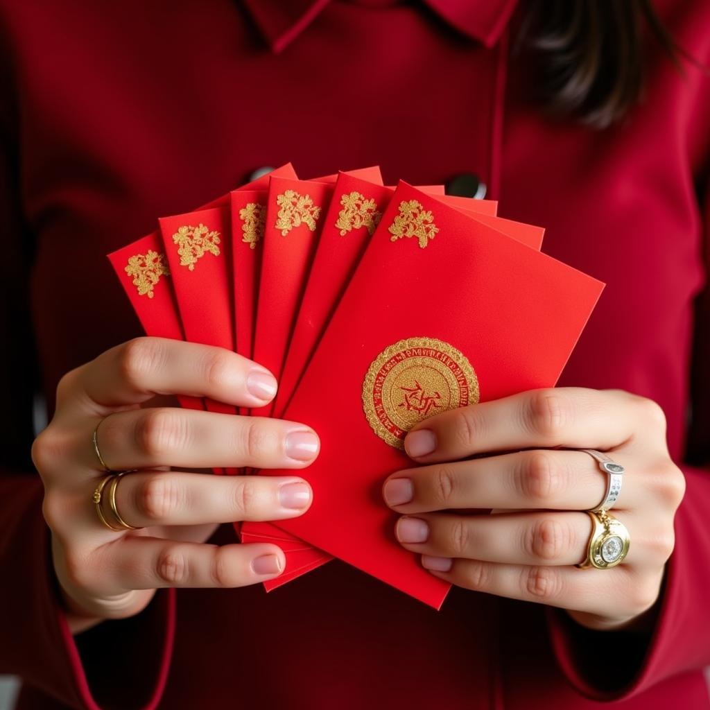 Red envelopes for Lunar New Year