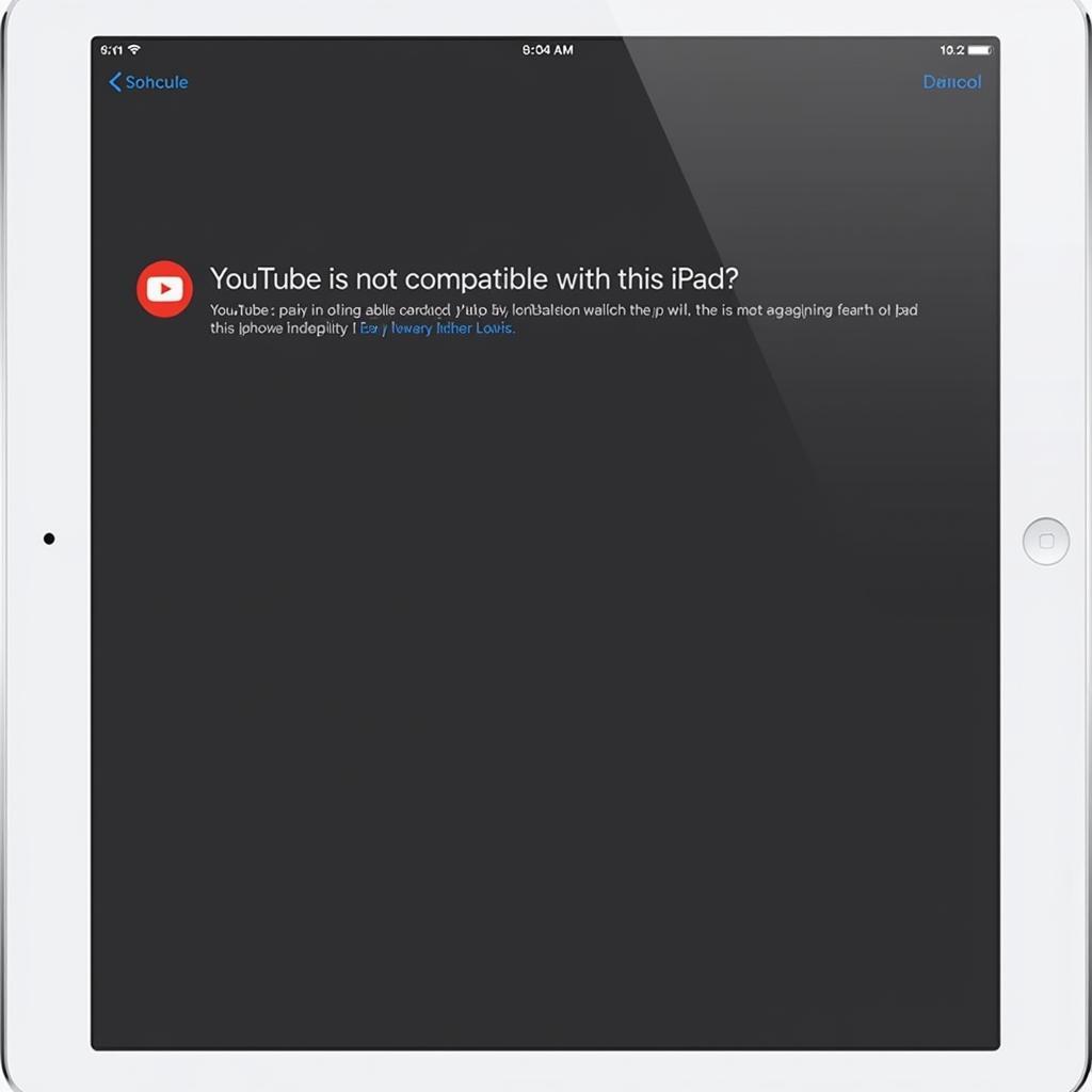 Lỗi Youtube không tương thích iPad