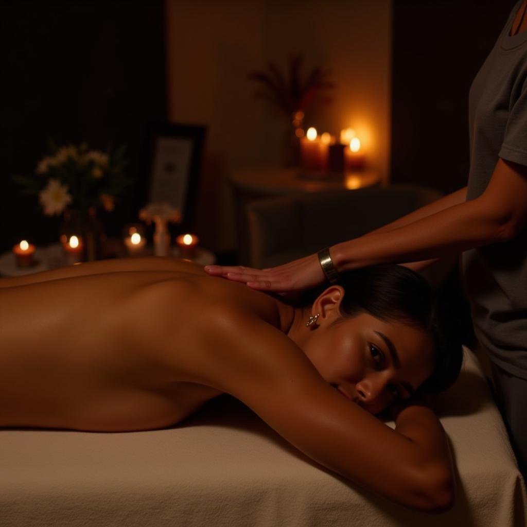 Massage kích thích nữ với tinh dầu