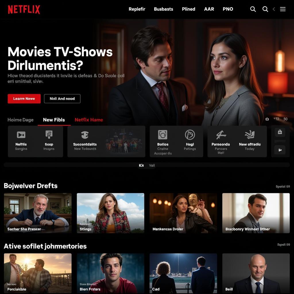 Netflix streaming interface