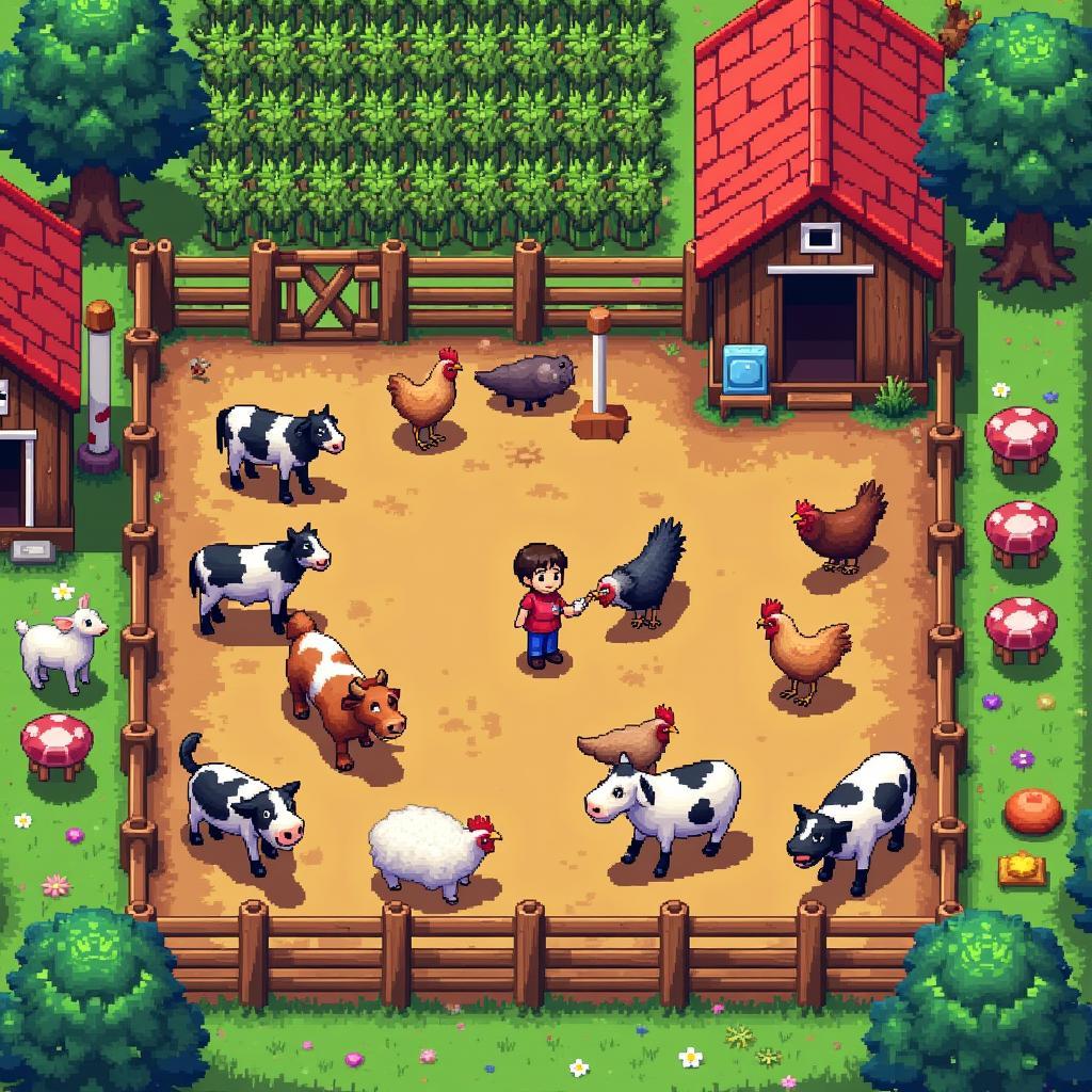 Chăm sóc động vật trong Stardew Valley