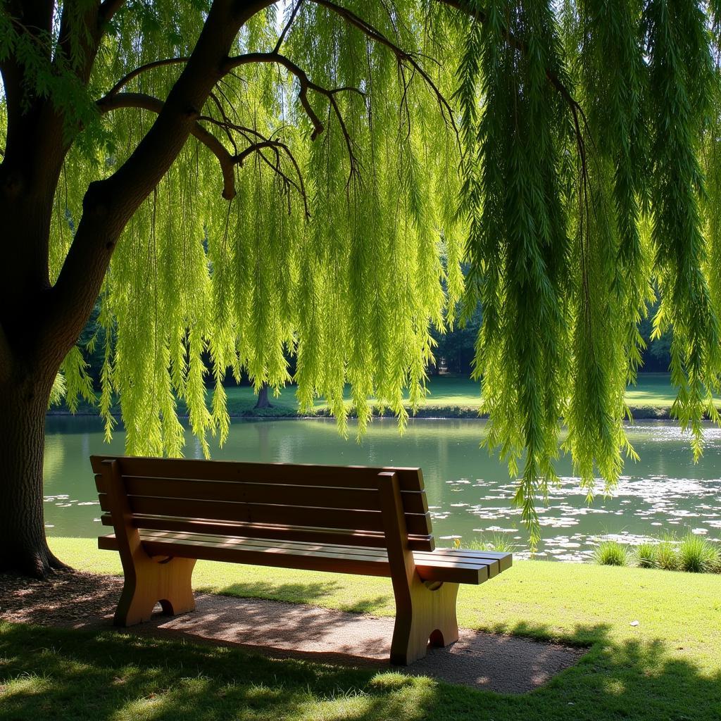 Peaceful Park Bench