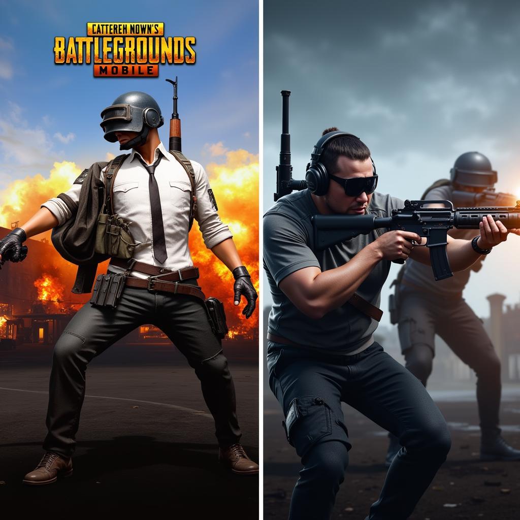 Game bắn súng PUBG Mobile và Call of Duty: Mobile