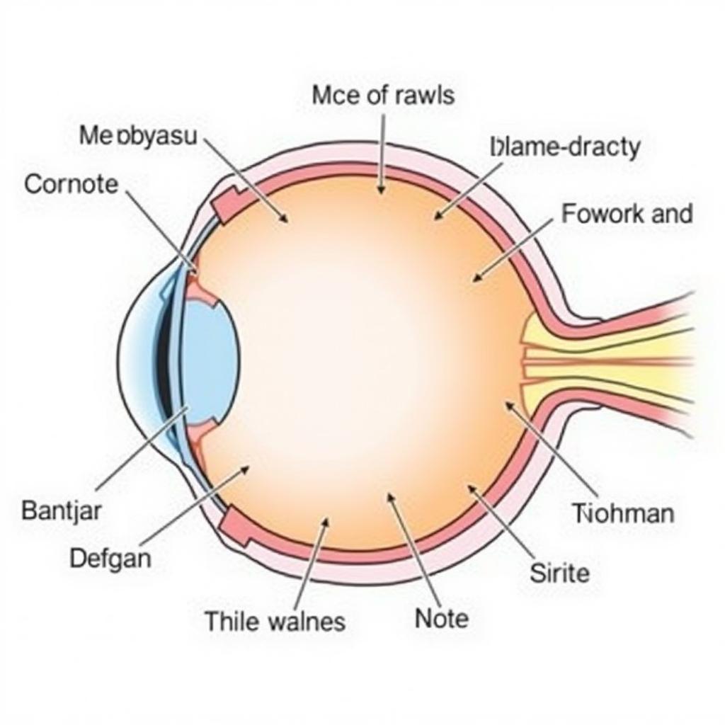 Diagram of Eye Parts with Annotations