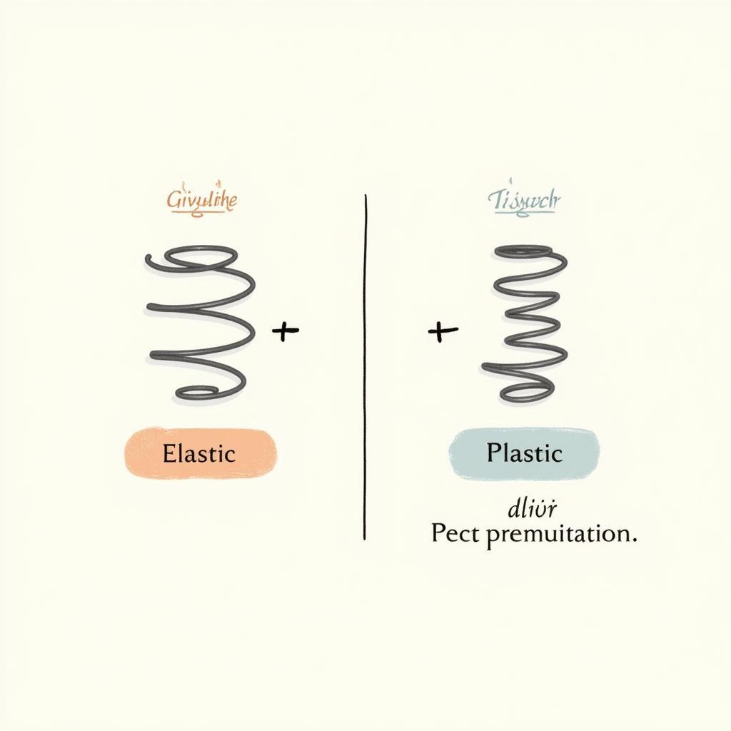 So sánh biến dạng dẻo và đàn hồi của một lò xo