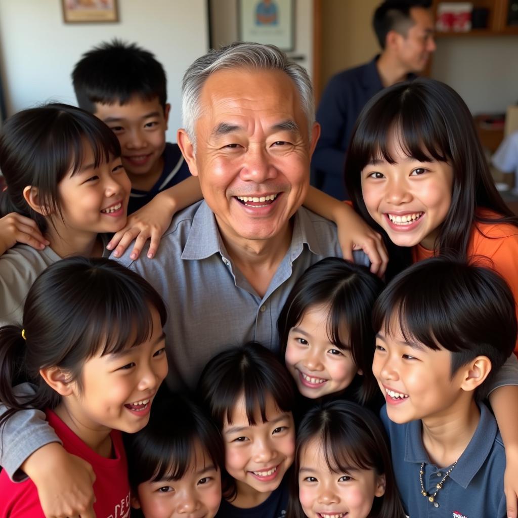 Thích Nhất Hạnh with children