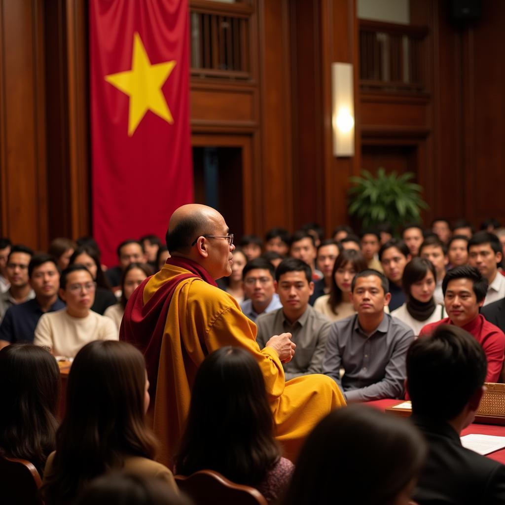 Thích Nhất Hạnh giving a lecture