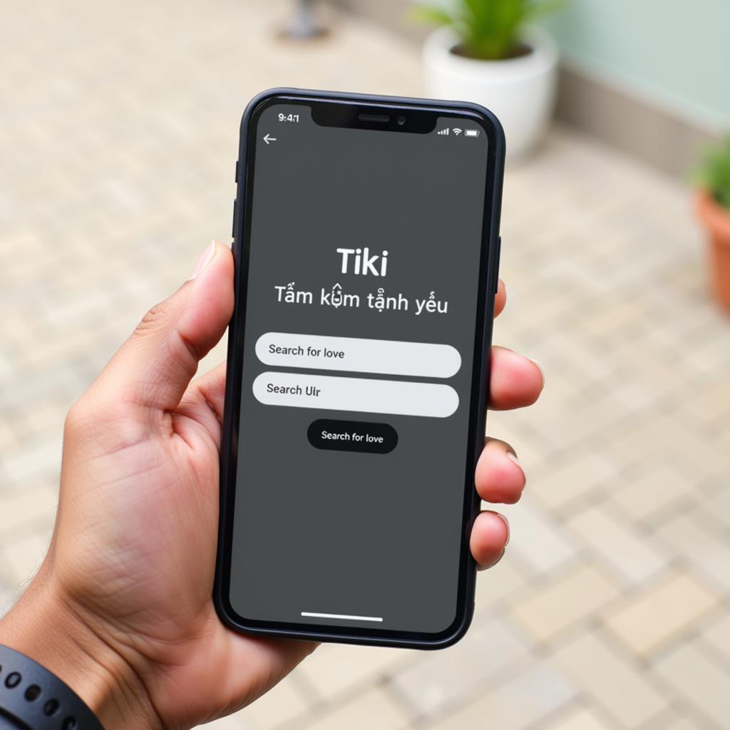 Hình ảnh minh họa việc tìm kiếm tình yêu trên ứng dụng Tiki