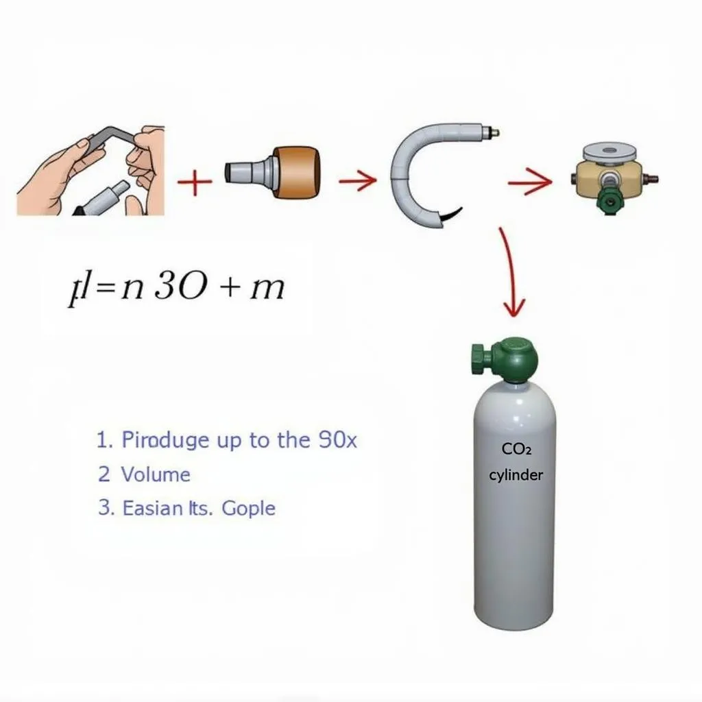 Hình ảnh minh họa cách tính thể tích bình CO2