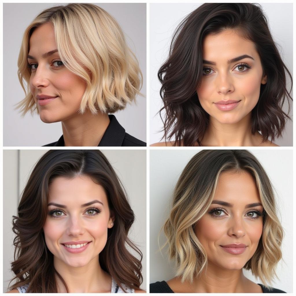 Medium Hairstyles for Round Faces