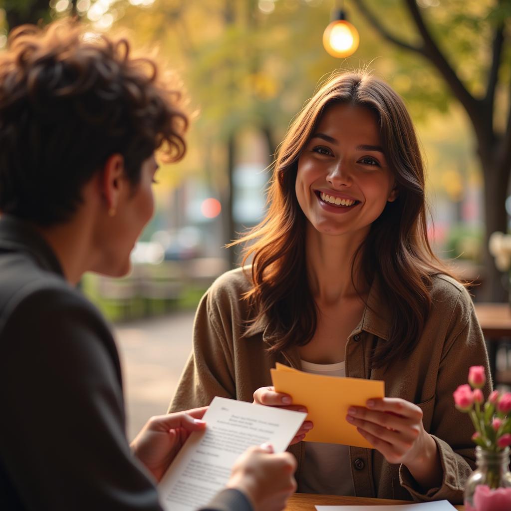 Bày tỏ tình cảm chân thành với người mình yêu