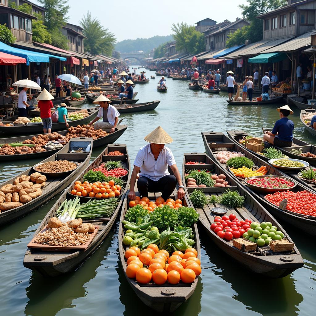 Chợ nổi Cà Mau sầm uất