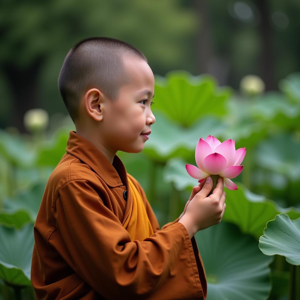 Chú tiểu thích chân tâm - Hình ảnh minh họa