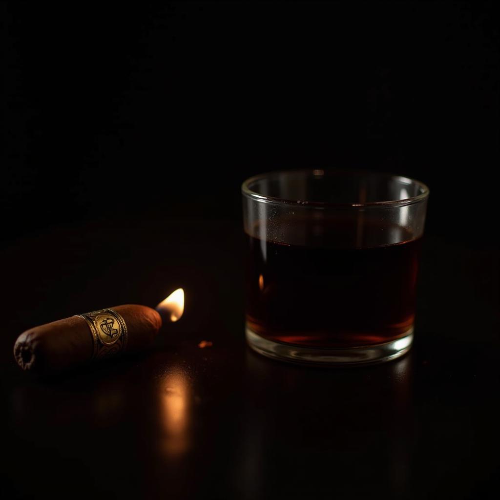 Cigar Siglo II với Rượu Rum Đen