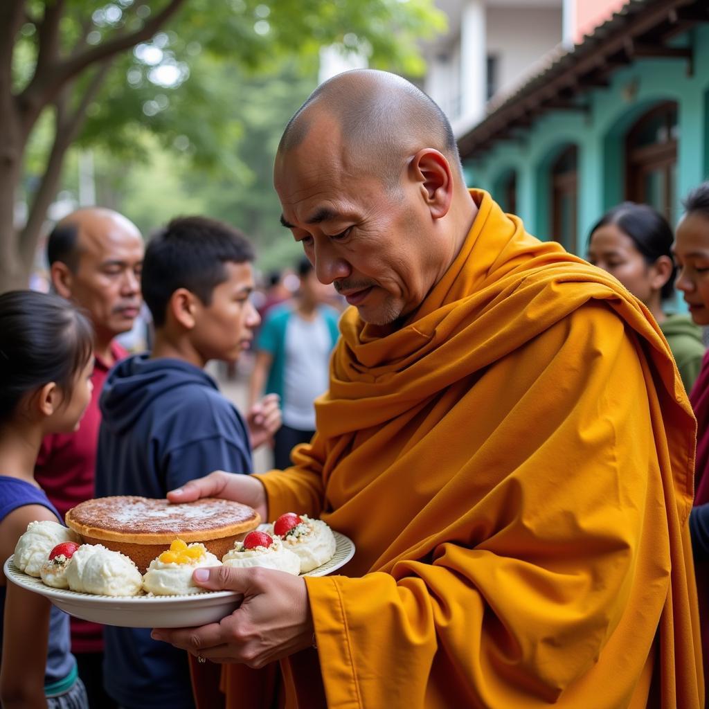 Đại Đức Thích Đồng Ngộ tham gia hoạt động từ thiện