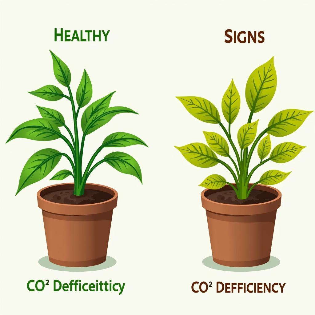 Ảnh minh họa dấu hiệu cây trồng thiếu CO2