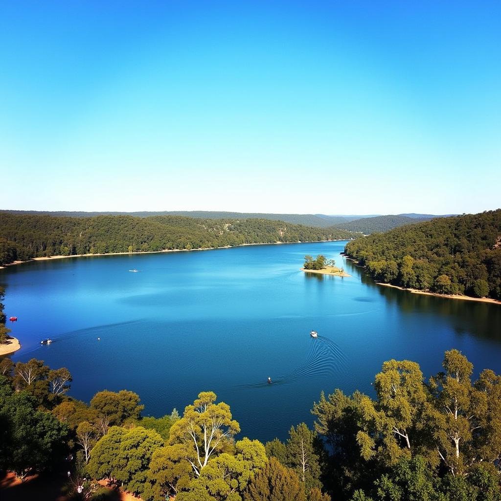 Hồ Burley Griffin Canberra cảnh quan thiên nhiên tươi đẹp