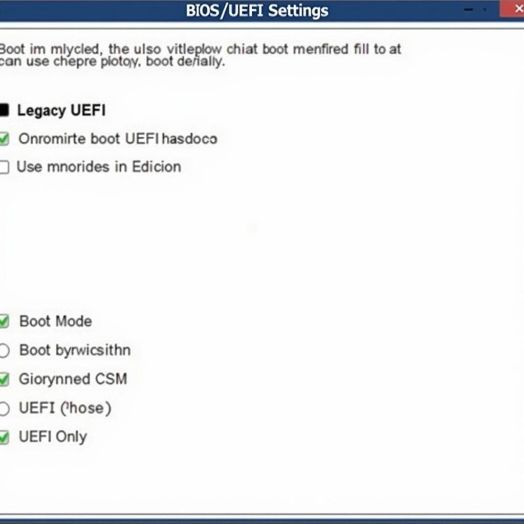 Kiểm tra BIOS/UEFI settings