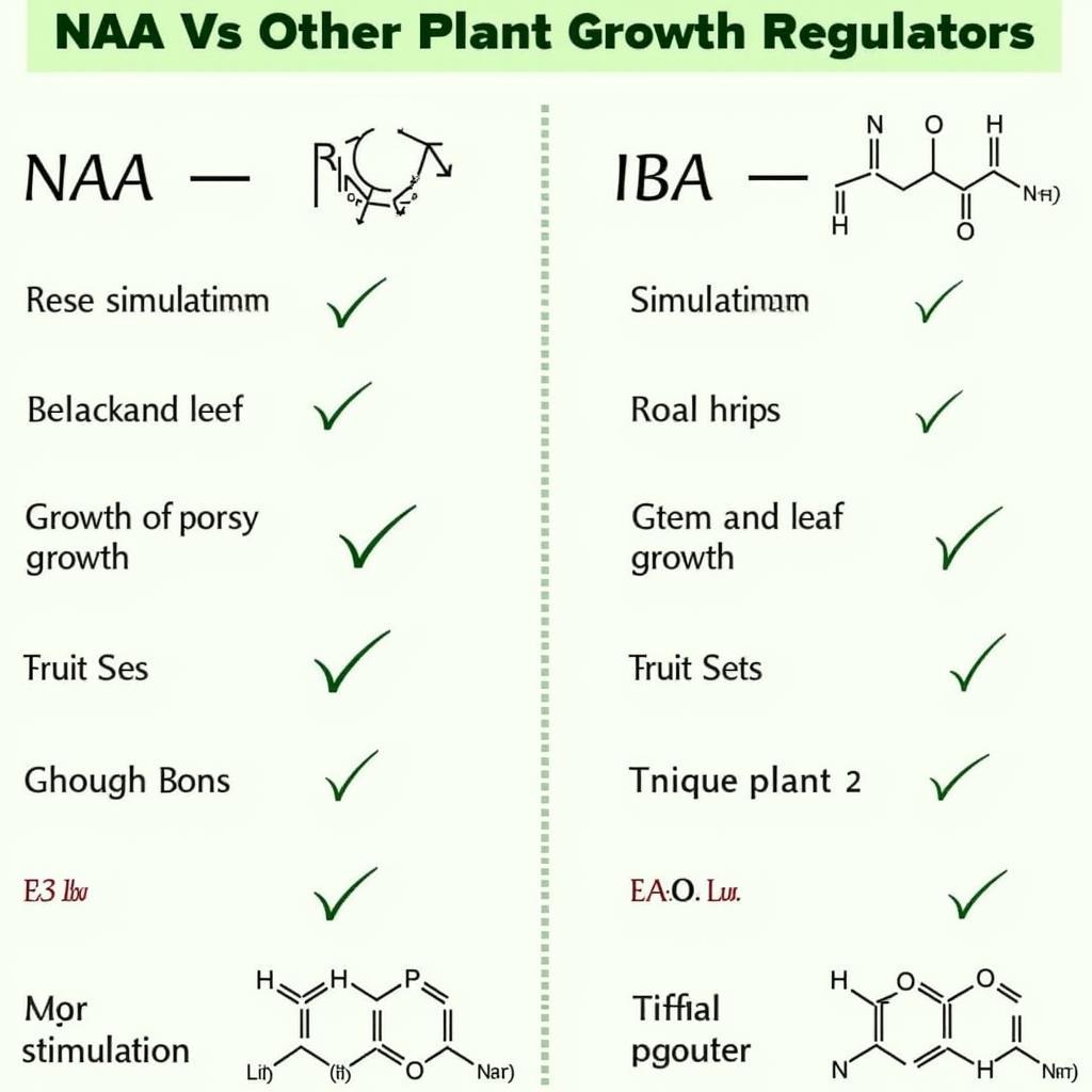 NAA và các chất kích thích sinh trưởng khác