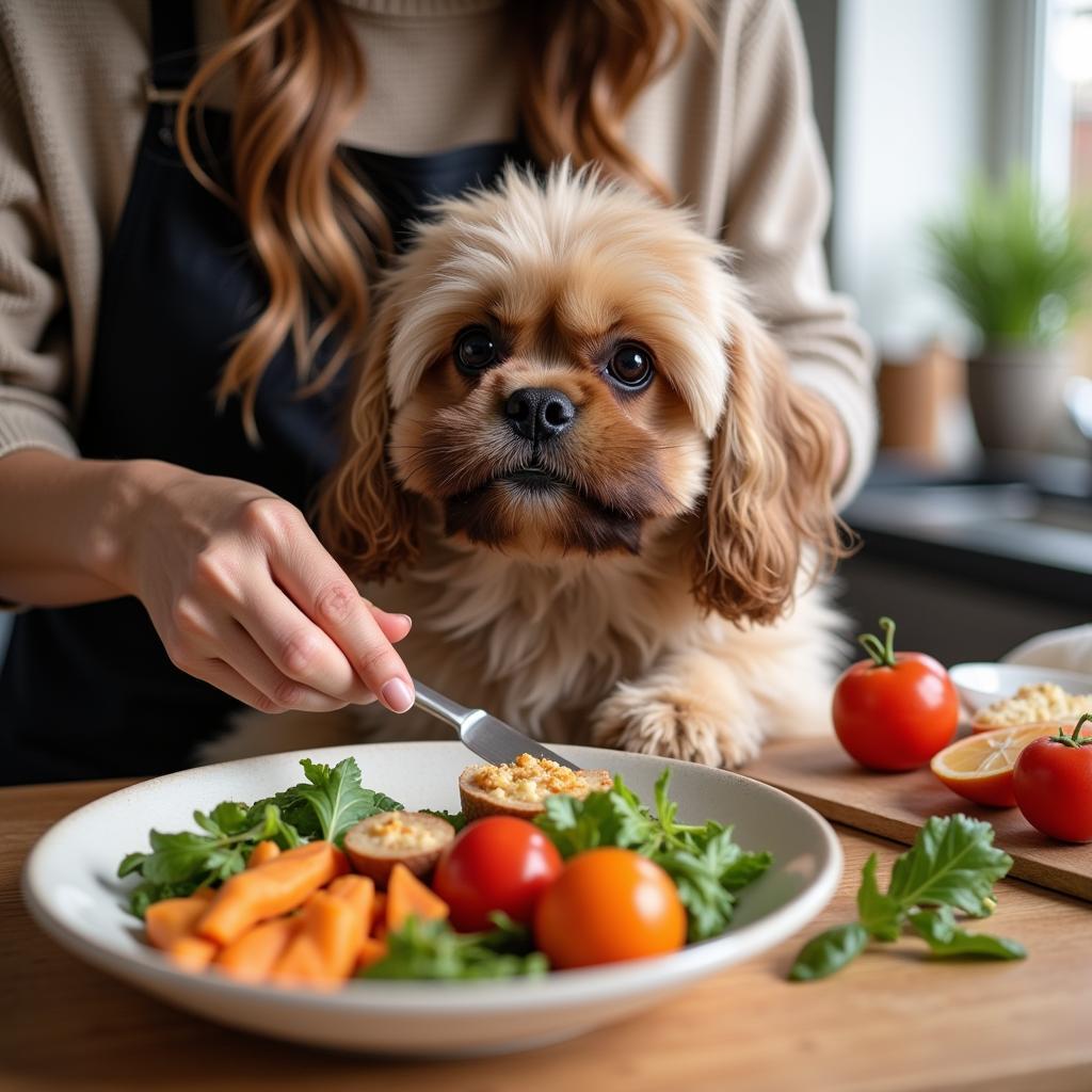 Nấu ăn cho chó Bắc Kinh lai Nhật