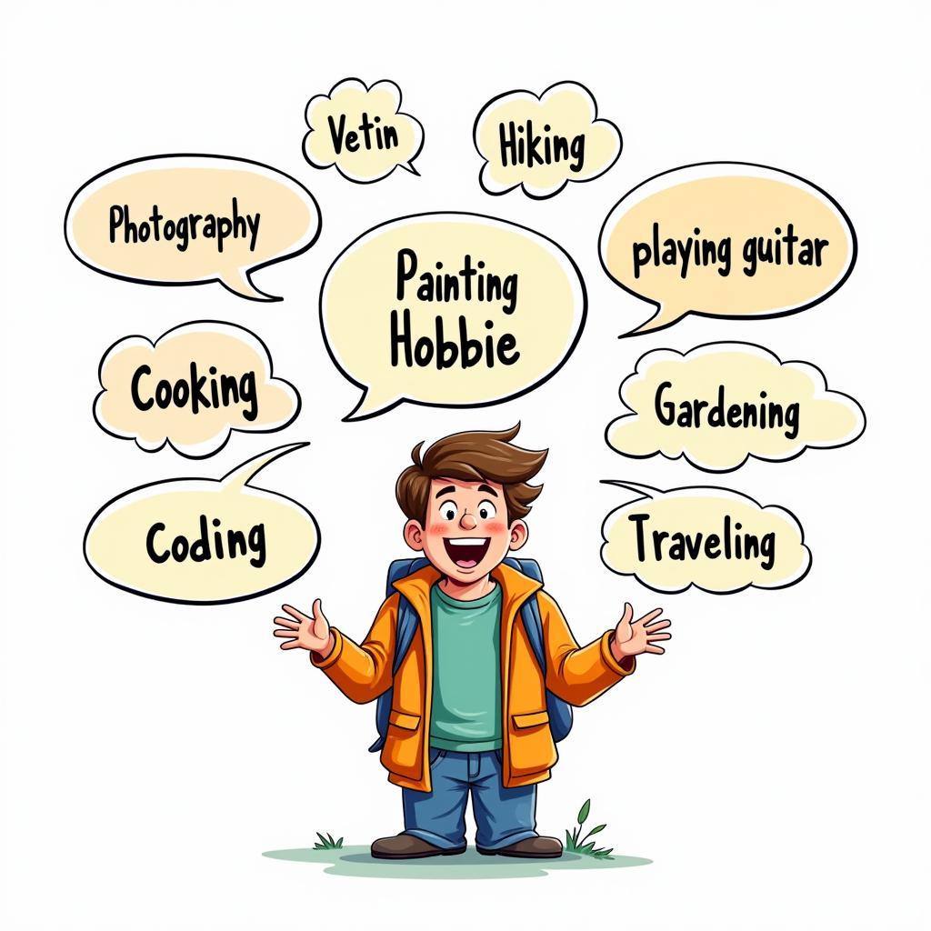 Vocabulary for hobbies in English