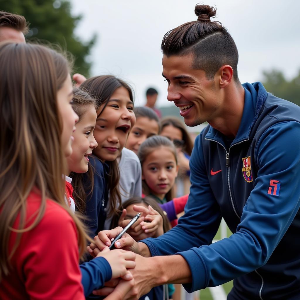 Cristiano Ronaldo là nguồn cảm hứng cho các cầu thủ trẻ