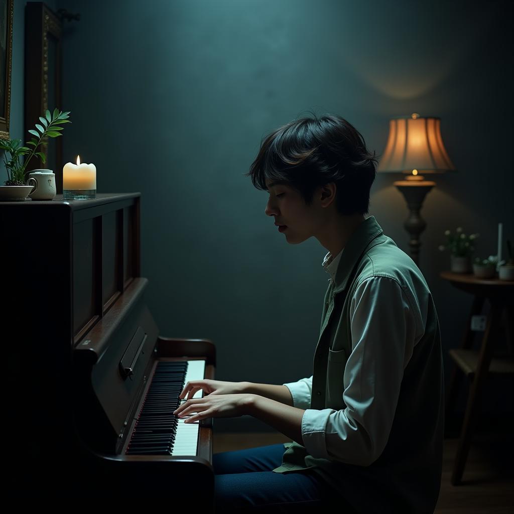 Song Ngư chơi đàn piano