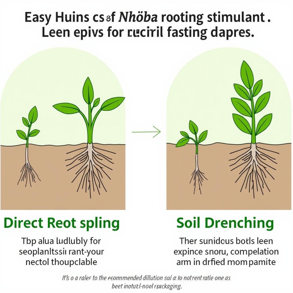 Sử dụng chất kích thích ra rễ Nhưiba cho cây trồng