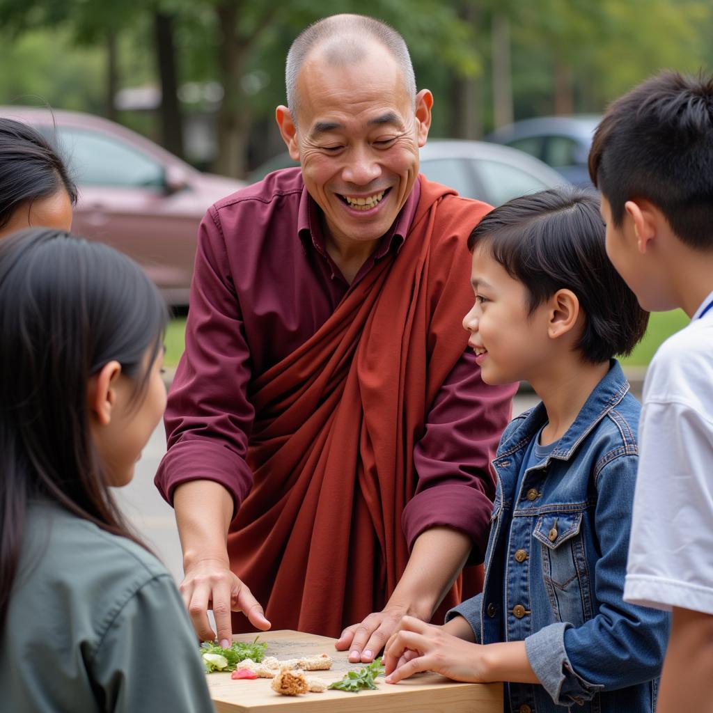 Hòa thượng Thích Giác Toàn tham gia hoạt động cộng đồng