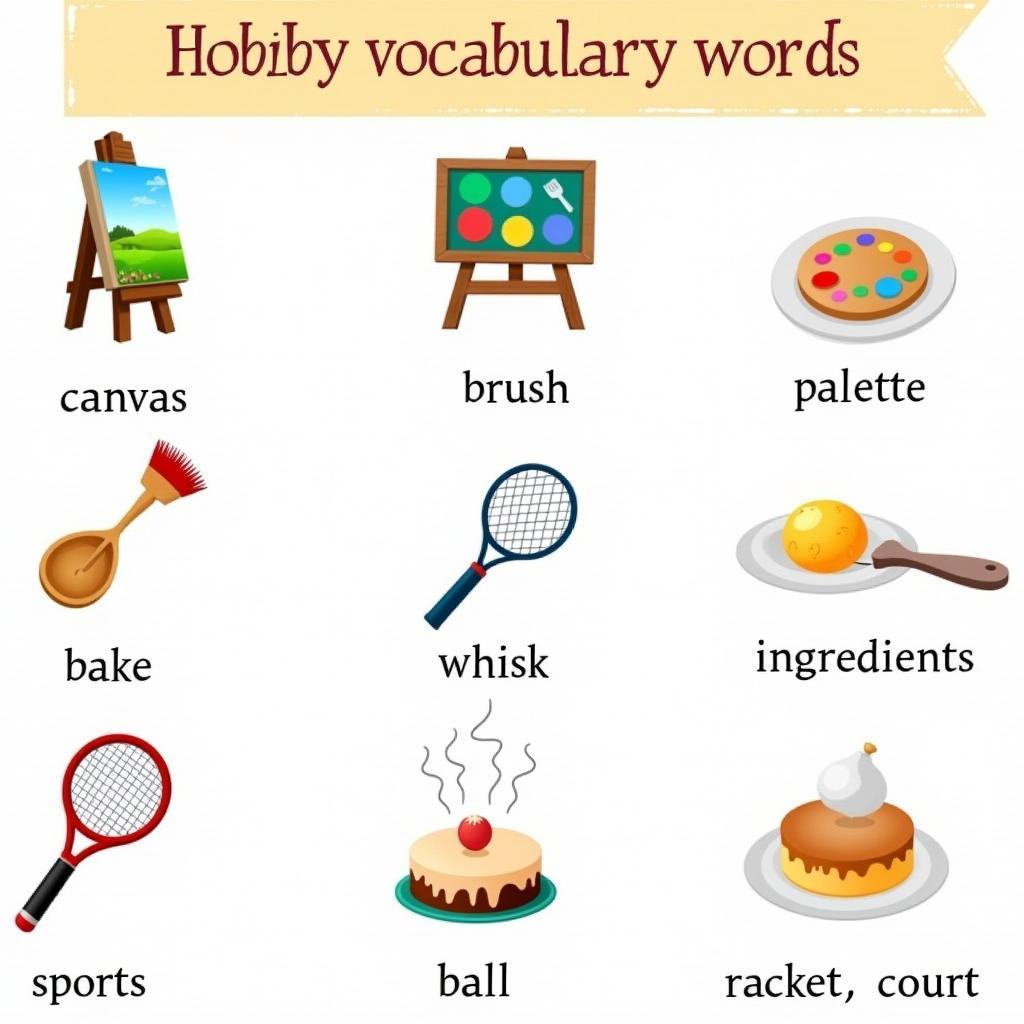 Building English vocabulary for hobbies