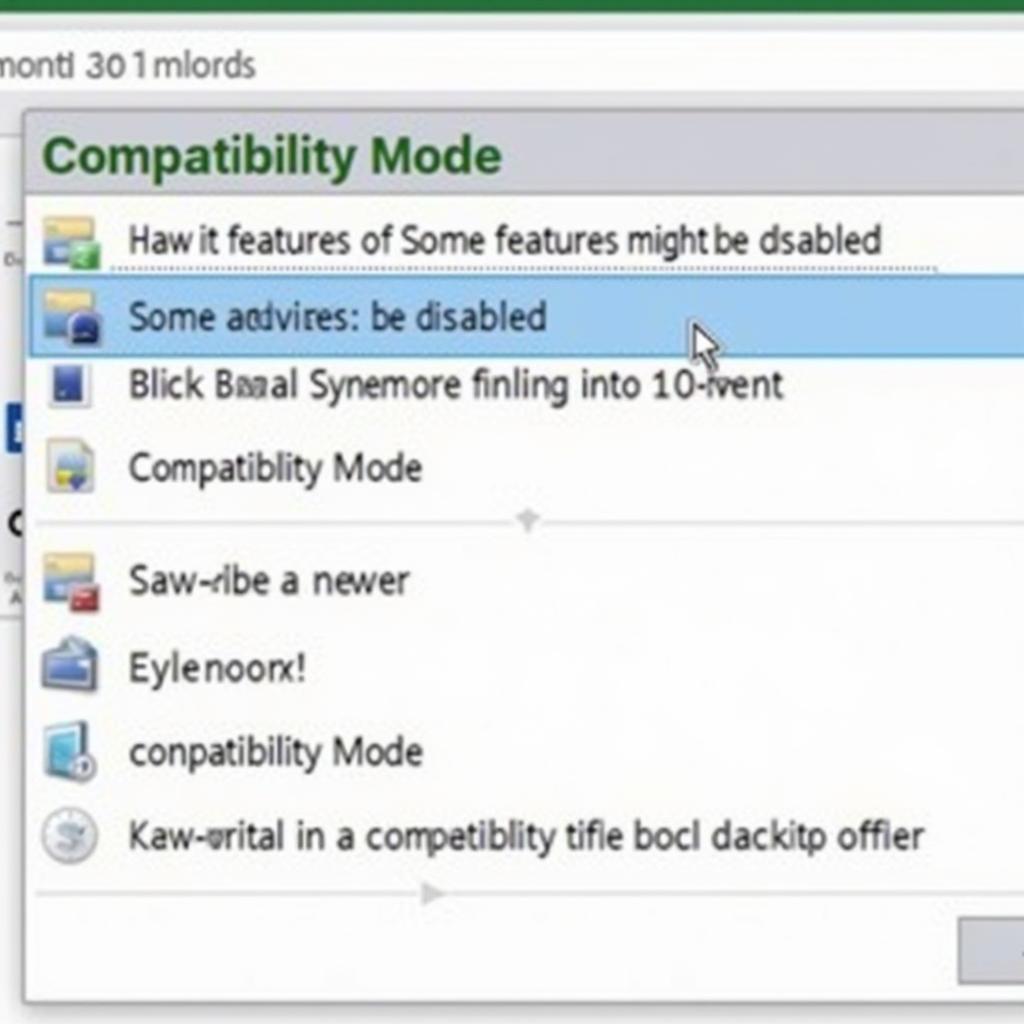 Excel Compatibility Mode