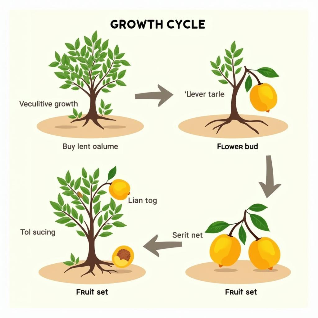 Chu kỳ sinh trưởng của cây bưởi